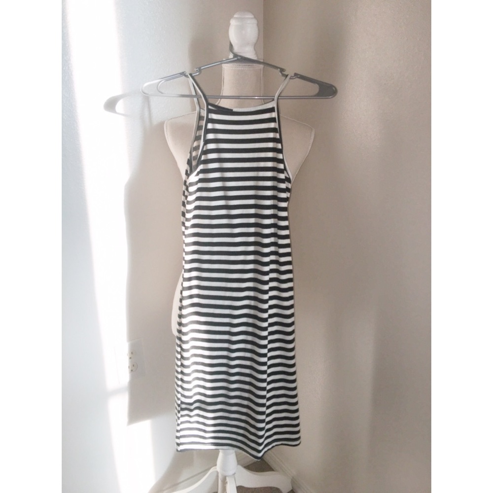 Black and White Striped Dress